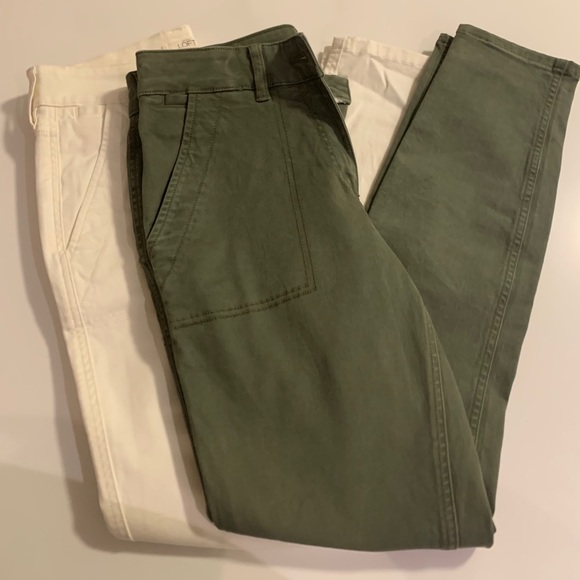 LOFT Pants - BUNDLE LOFT Olive and White Pants